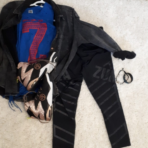 High waisted Zumba 3/4 leggings, M - Picture 1 of 5